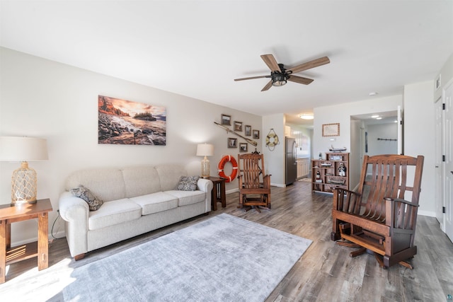 524 Marina Dr Unit 524, Superior, WI 54880 - living room with ceiling fan and wood finished floors