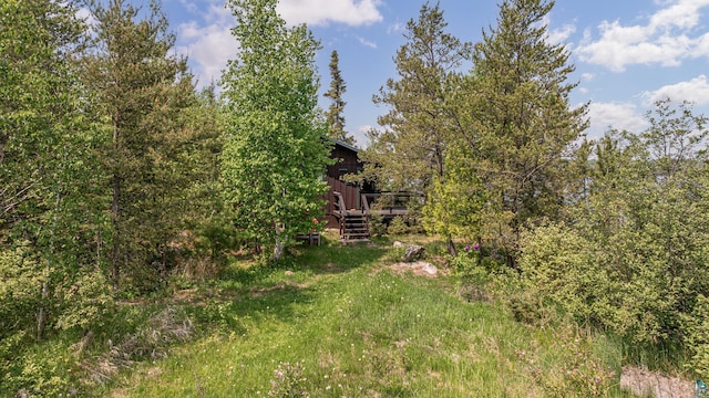 14575 Jackpine Trl, Ely, MN 55731 - view of yard with a wooden deck
