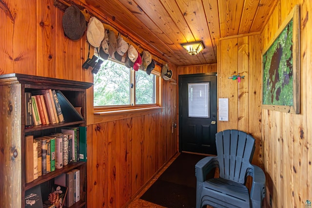 14575 Jackpine Trl, Ely, MN 55731 - sitting room with wood walls and wooden ceiling