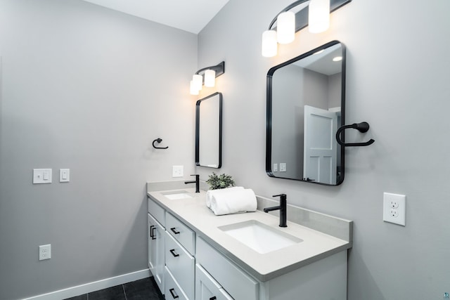 5122 Hermantown Rd Unit 5122, Hermantown, MN 55810 - bathroom featuring double vanity and tile patterned flooring