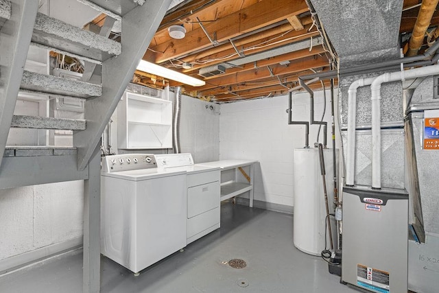 137 Madison Ave Unit 137, Duluth, MN 55811 - unfinished below grade area with independent washer and dryer and gas water heater