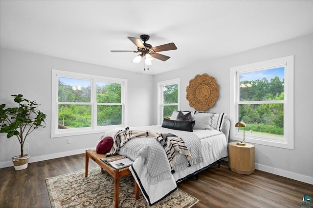 4414 Midway Rd, Hermantown, MN 55811 - bedroom with wood finished floors and ceiling fan
