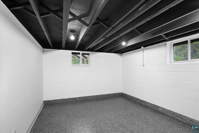 4414 Midway Rd, Hermantown, MN 55811 - basement with baseboards and concrete block wall