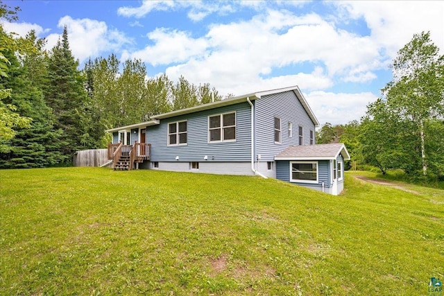 4414 Midway Rd, Hermantown, MN 55811 - back of house featuring a lawn
