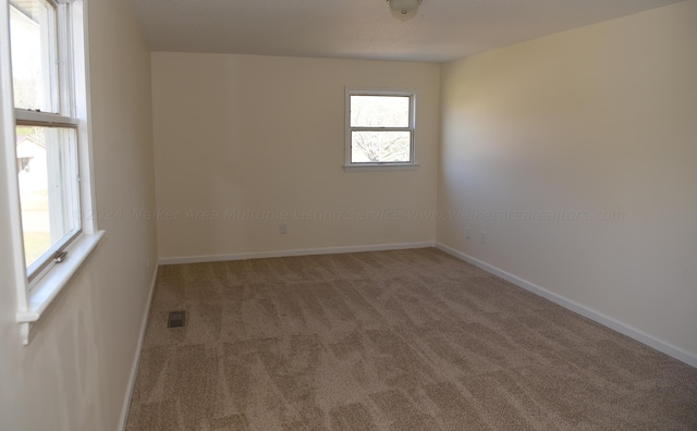 view of carpeted empty room