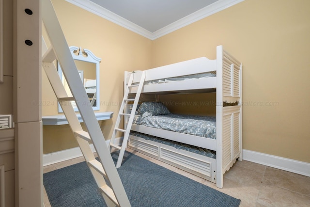 unfurnished bedroom featuring crown molding