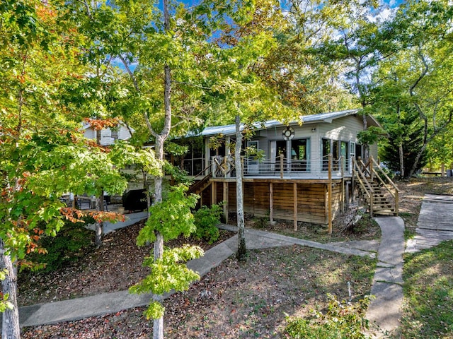 exterior space with covered porch