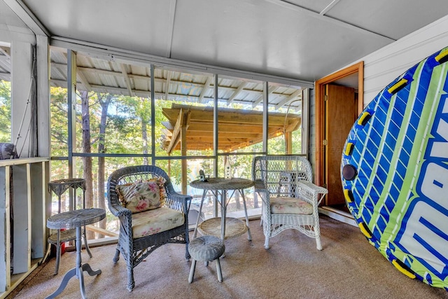 view of sunroom