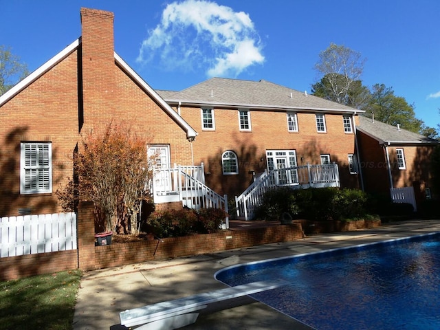 view of rear view of property