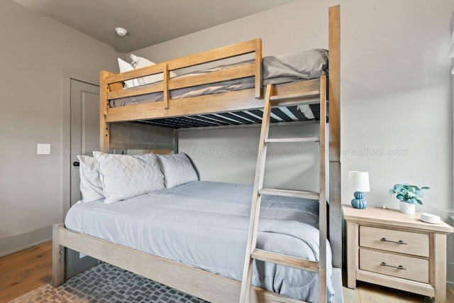 bedroom featuring light hardwood / wood-style floors