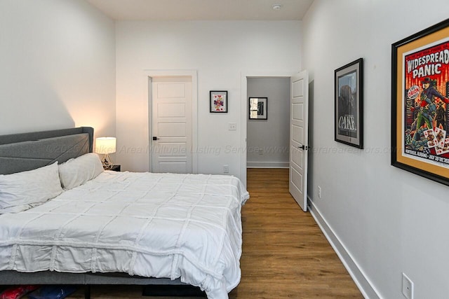 bedroom featuring hardwood / wood-style floors