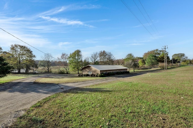 view of road featuring a rural view