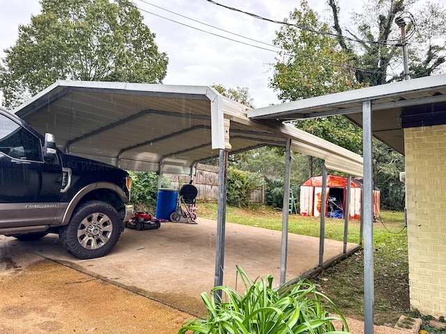 view of vehicle parking