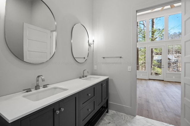 bathroom with vanity