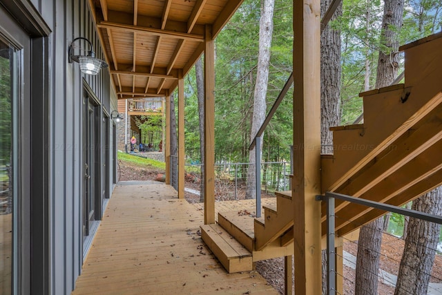 view of wooden terrace