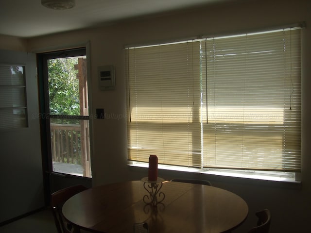 view of dining space