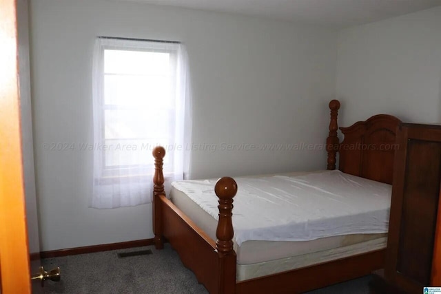 view of carpeted bedroom