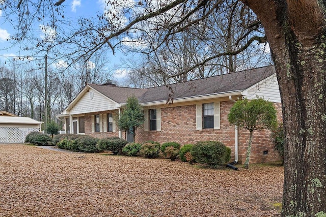 view of single story home