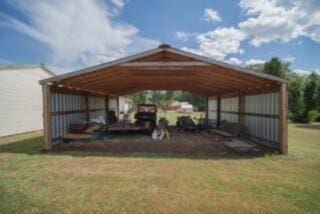 exterior space featuring a carport