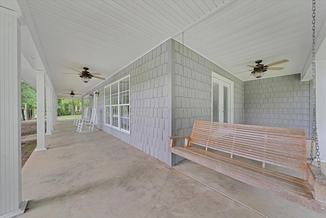526 Boat Launch Rd, Quinton, AL 35130 - view of patio featuring ceiling fan