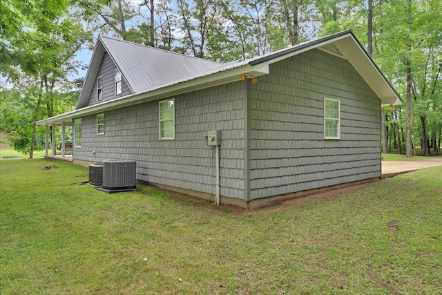 526 Boat Launch Rd, Quinton, AL 35130 - view of side of home with a yard and a metal roof