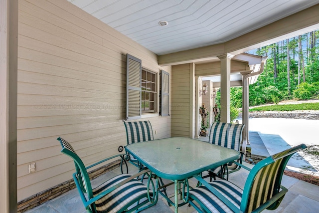 view of patio with outdoor dining space