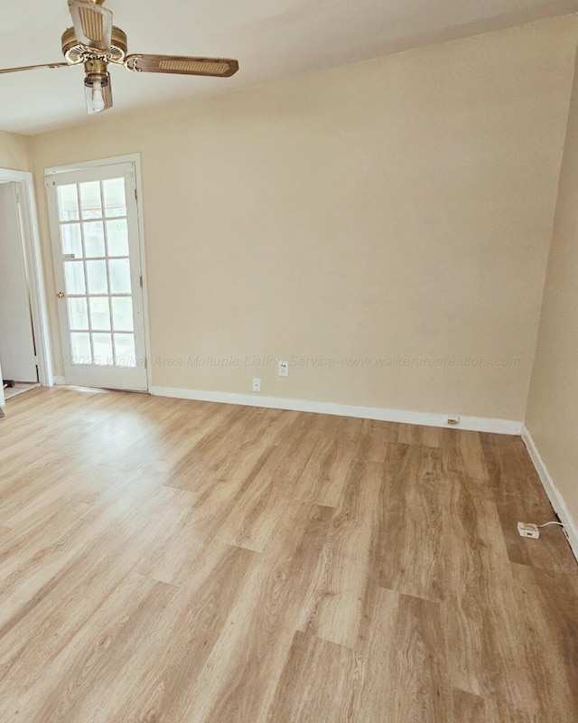 1332 4th Way, Birmingham, AL 35215 - empty room featuring wood finished floors, baseboards, and a ceiling fan