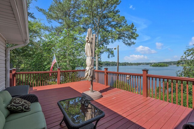 60 County Road 304, Cullman, AL 35057 - wooden deck with a water view
