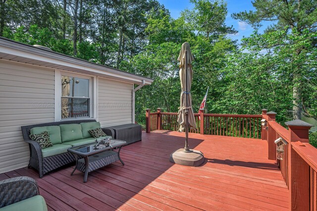 60 County Road 304, Cullman, AL 35057 - wooden terrace with outdoor lounge area