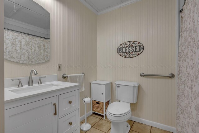 60 County Road 304, Cullman, AL 35057 - bathroom featuring crown molding, vanity, and tile patterned floors
