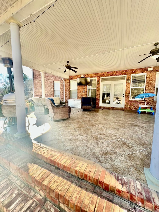 305 Chris Ln, Winfield, AL 35594 - view of patio / terrace featuring a ceiling fan