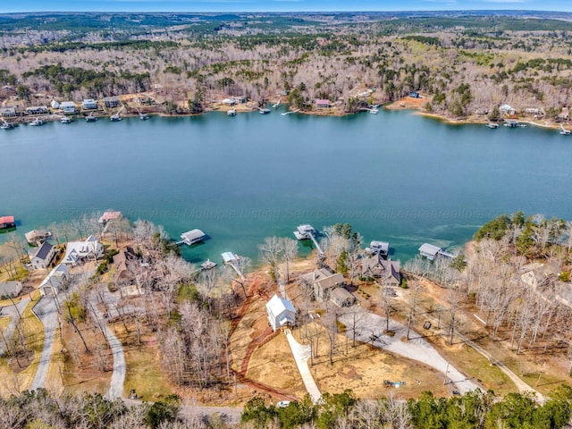 556 Sipsey Rock Rd, Crane Hill, AL 35053 - birds eye view of property featuring a water view