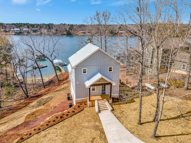 556 Sipsey Rock Rd, Crane Hill, AL 35053 - view of front of home featuring a porch and a water view