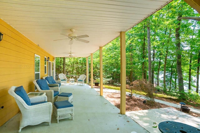 1528 Sipsey Rd, Double Springs, AL 35553 - view of patio featuring ceiling fan