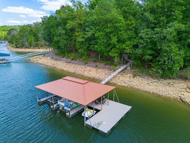 1528 Sipsey Rd, Double Springs, AL 35553 - dock area with a water view and boat lift