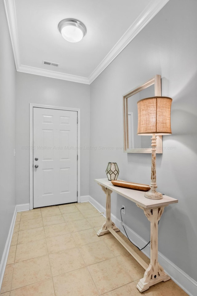 9661 Curry Hwy, Jasper, AL 35503 - foyer entrance featuring ornamental molding, baseboards, and tile patterned floors