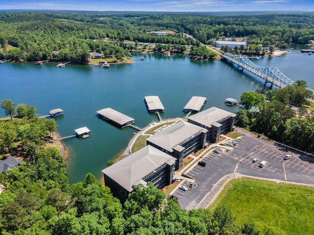 9661 Curry Hwy, Jasper, AL 35503 - drone / aerial view of a forest and a large body of water