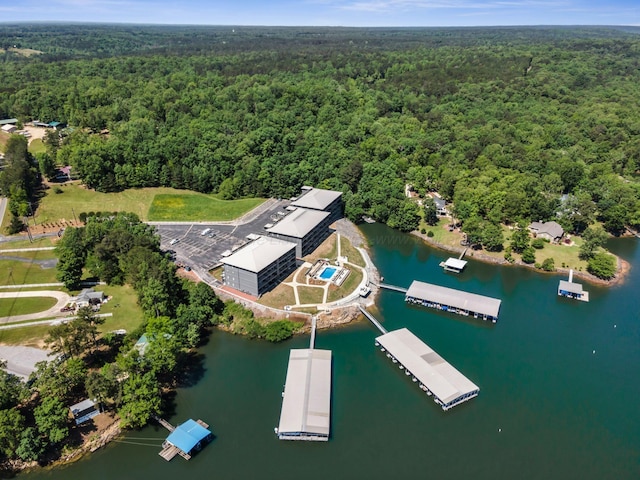 9661 Curry Hwy, Jasper, AL 35503 - drone / aerial view of a heavily wooded area and a large body of water