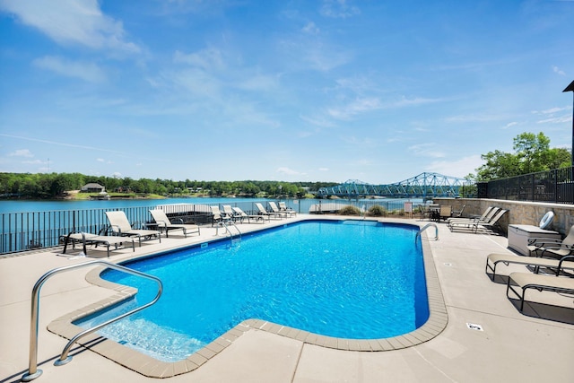 9661 Curry Hwy, Jasper, AL 35503 - community pool with a patio area, fence, and a water view