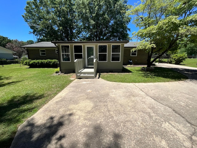 1728 Primrose Dr, Cullman, AL 35055 - ranch-style home with a front yard and crawl space