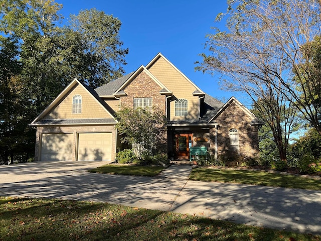 view of front of home featuring a garage