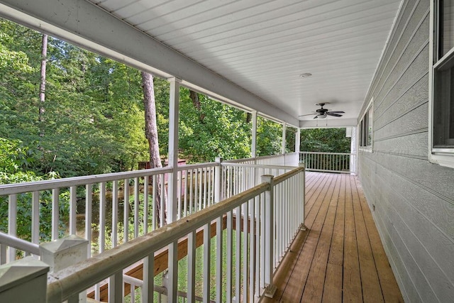 515 River Dr, Quinton, AL 35130 - wooden deck with ceiling fan
