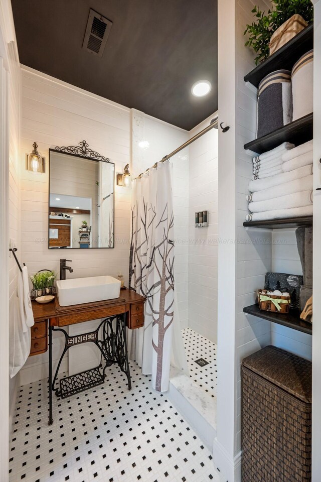 662 Sipsey Pike, Double Springs, AL 35553 - bathroom with a sink and a stall shower