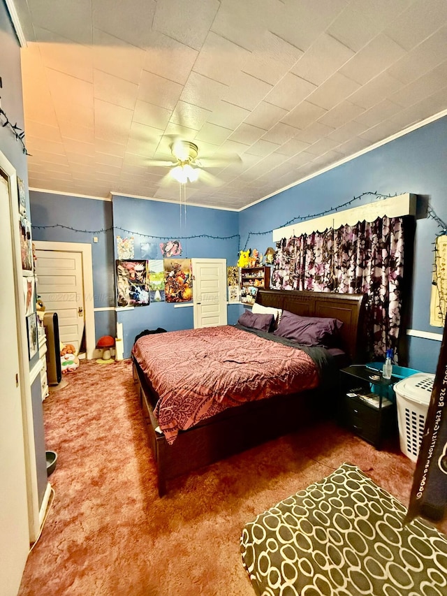 1902 Williams St, Jasper, AL 35501 - bedroom with carpet flooring and ornamental molding