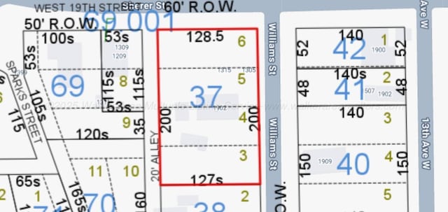 1902 Williams St, Jasper, AL 35501 - parcel map