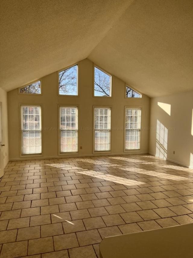 116 Royal Loop, Winfield, AL 35594 - interior space featuring high vaulted ceiling, baseboards, and a textured ceiling