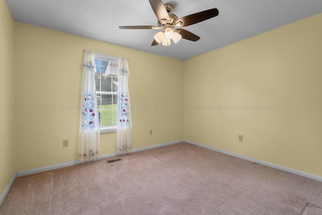 1768 Pineywoods Sipsey Rd, Jasper, AL 35504 - spare room with ceiling fan, carpet, and a textured ceiling