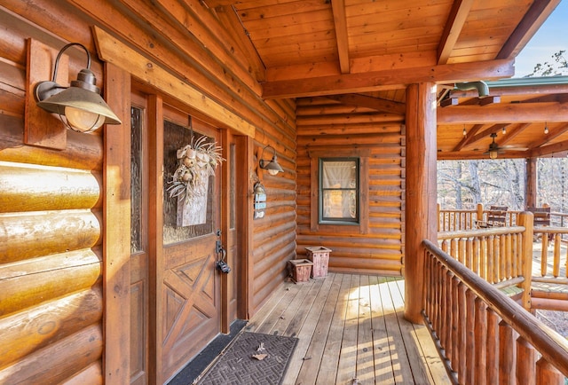 view of wooden deck
