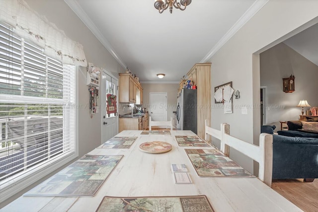 7442 Cresview Ln, Dora, AL 35062 - dining space with ornamental molding and wood finished floors