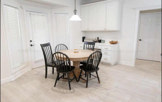 view of dining area